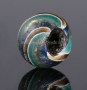 Ancient Roman mosaic glass bead with gold foil